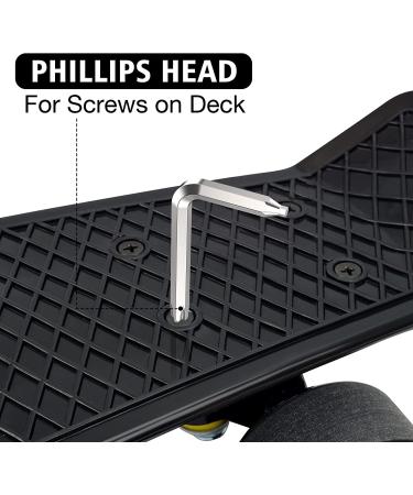 Zeato All-in-One Skate Tool | Portable Multi-Function T-Tool for Skateboards | Black - Buy Online on GoSupps.com