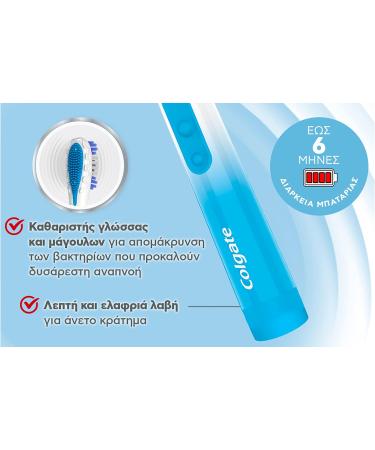 Colgate 360 Soft Toothbrush - Replaceable Brush Head with Batteries - International Shipping Available - Buy Online on GoSupps.com