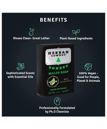 Herban Cowboy Forest Milled Soap 5 oz | Natural & Eco-Friendly - Buy Online on GoSupps.com