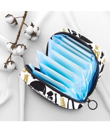 MUOOUM Menstrual Pad Bag | Sanitary Napkin Holder | Tampons Collect Bag | Grunge Skull Skeleton Pattern | Multi-colored - Buy Online on GoSupps.com