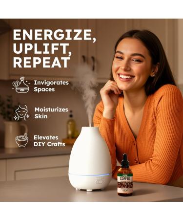 Coffee Essential Oil for Diffuse & Rosemary Essential Oil for Diffuser Set - Aromatherapy Grade Essential Oils Set - 2X 4 Fl Oz - Kukka - Buy Online on GoSupps.com