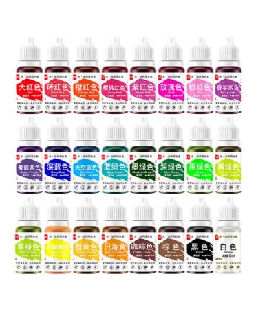 Food Coloring Liquid Set - Food-grade Liquid Baking Compound Colorant Practical Food Coloring Tasteless Edible Food Dye 25 Colors Vibrant Icing Colors for Cream Cake Decoration 10ml