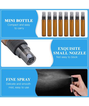 10Pcs Mini Amber Glass Spray Bottles 10ml | Fine Mist Perfume & Essential Oil Sprayers for Travel & Cleaning | International Shipping Available - Buy Online on GoSupps.com