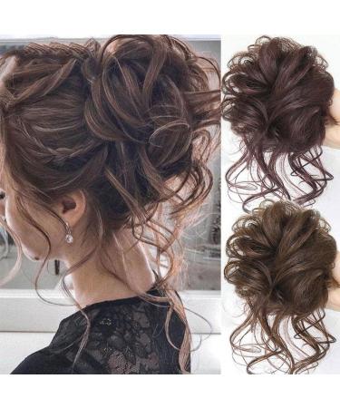 SZYM Hairpiece for Wavy Chignon Bun | Synthetic Hair with Elastic Band | Perfect Hair Accessory for Elegant Styles - Buy Online on GoSupps.com