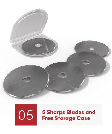 Pack of 5 Precision Quilting Tools 60mm Crochet Edge Skip Blades - Compatible with Cutter for Fleece and Scrapbooking Projects - Buy Online on GoSupps.com