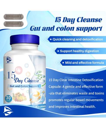15 Day Gut Cleanse - Bowel Dissolving Capsules for Men & Women | Supports Digestive Health | 30 Capsules - Buy Online on GoSupps.com