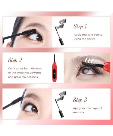 Professional Heated Eyelash Curler - Fast Heating Innovative ARC Design 3 Modes Quick Rechargeable Anti-Burn Eyelid - Two Year Warranty - Buy Online on GoSupps.com