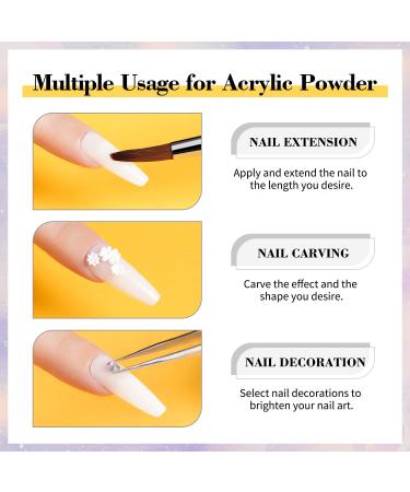 LanFo 12 Colors Glitter Acrylic Nail Powder Set - Professional Extension Kit, Nude Pink Brown-A - Buy Online on GoSupps.com