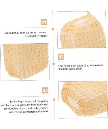 FOMIYES 2pcs Bath Brush and Scrubber Set - Natural Sisal Sponges for Body Exfoliation - Buy Online on GoSupps.com