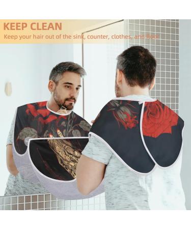 Arm Skeleton Rosary Beard Bib Apron | Beard Hair Catcher for Men | Perfect Father's Day & Anniversary Gifts | Durable Beard Bib with Suction Cups - Buy Online on GoSupps.com