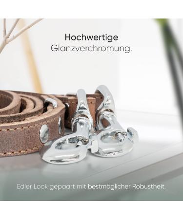 Freudenier Certified Leather Dog Leash - 2m Triple Adjustable Stylish Dark Chocolate Made in Holland - Buy Online on GoSupps.com