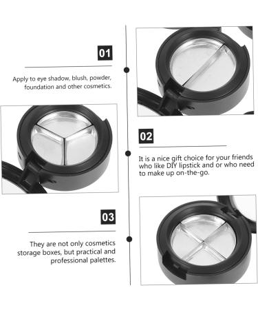 FOYTOKI 8 Pcs Eye Shadow Box Eyeshadow Pallets Makeup Palette Eyeshadow Eye Shadow Pallets Black Plastic - Buy Online on GoSupps.com