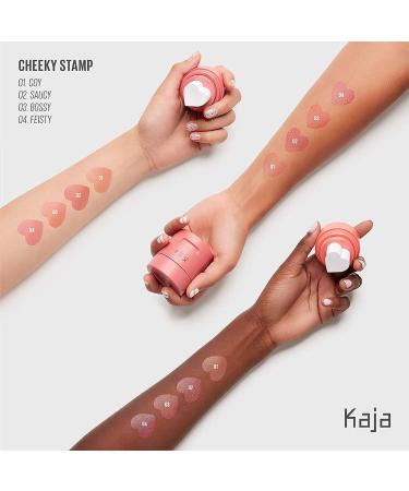 Kaja Cheeky Stamp Blush - Gift Set, 7 Shades, Buildable & Blendable with Heart Applicator, Rosy Finish - 01 Coy (0.17 Oz) - Buy Online on GoSupps.com