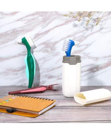 3-Piece Prosthesis Brush Set | Ergonomic & Portable Care Kit with Multi-Layered Bristles | Ideal for Prosthesis Maintenance - 3 Colors - Buy Online on GoSupps.com