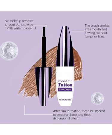 Liquid Eyebrow Pen - 8ml Erasable Pencil with Easy Removal - Long-Lasting Effect Waterproof and Smudge-Proof Eyebrow Mascara Ideal for Travel and Outings - Buy Online on GoSupps.com