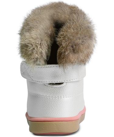 MINBEI Baby Girls Soft Leather Winter Snow Boots - Waterproof Toddler Shoes - Pink/White/Rose Gold/Brown - Size 8 UK Child - Buy Online on GoSupps.com