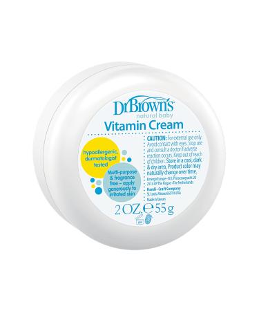 Dr. Brown's All Natural Multipurpose Fragrance-Free Hypoallergenic Vitamin Baby Cream 2oz/55g 1 Pack Vitamin Cream