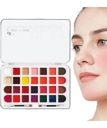  JIEBWCHA Lipstick Palette | Long-Lasting Eyeshadow Palette Water Resistant 28 Colours Water Resistant Long-Lasting Makeup with Lip Gloss and Blusher for Women and - Buy Online on GoSupps.com