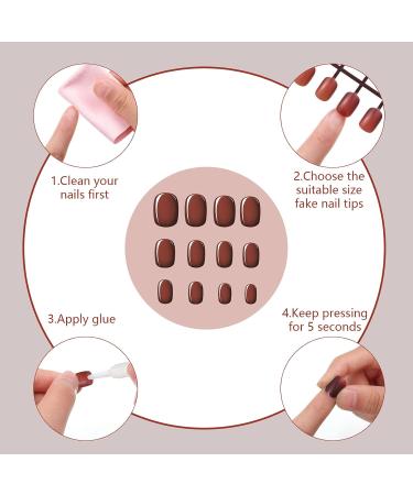 360 Pieces Women Short Press on Nails Square Artificial False Nails Stick on Nails Set Glossy Pure Color Fake Nail Pack Full Cover Fingernails Medium Length Fake Nails for Girl (Classic Color) - Buy Online on GoSupps.com