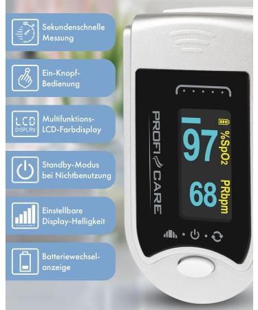 Proficare Pulse Oximeter - 3-in-1 Finger Clip for Pulse Oxygen Saturation & Perfusion Index | PC-PO 3104 - Buy Online on GoSupps.com