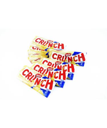 Nestle CRUNCH Pack of 8 white chocolate and crinkled rice sachets 100 g