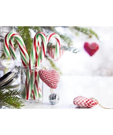 Christmas Candy Canes Sweets Bonds of London - 24 Peppermint Flavour Candies for Xmas Tree Decorations and Festive Treats - Buy Online on GoSupps.com