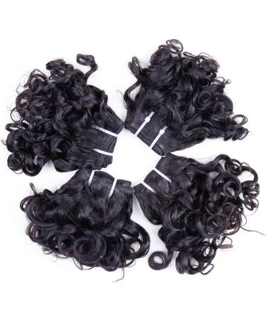 Peruvian Curly Hair Bundles Short Bob with Closure 10A Ocean Weave - 8 Bundles + 4x4 Closure Set | 25g/bundle Natural Color Peruvian Virgin Human Hair - 8 - Buy Online on GoSupps.com