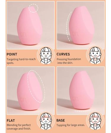 Light Pink Beauty Blender Powder Puff - Wet & Dry Makeup Sponge (4.2x4.2x6) | International Shipping Available - Buy Online on GoSupps.com