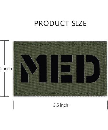 Petac Gear IR Infrared Reflection MED Medical Tactical Fastener Patch Hook-Fastener Backing 3.5x2 (RG) - Buy Online on GoSupps.com