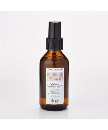 Phytorelax Vegan Organic Coconut Multi-Purpose Dry Oil - Nourishing & Repairing for Face Body & Hair - 100ml - Buy Online on GoSupps.com