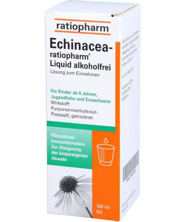 Echinacea RatioPharm Liquid - Alcohol-Free 100 ml for Immune Support | Fast International Shipping - Buy Online on GoSupps.com