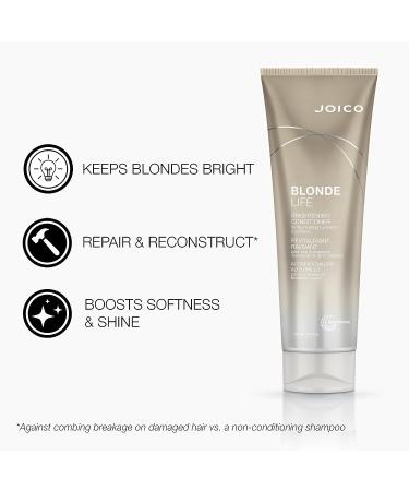 Joico Blonde Life Brightening Conditioner - Illuminate Hydration & Softness for Blonde Hair | Sulfate-Free with Monoi & Tamanu Oil - 8.5 oz - Buy Online on GoSupps.com