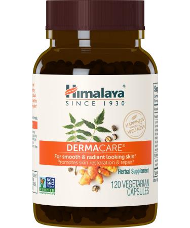 Himalaya DermaCare with Neem for Clear Skin and Mild Acne 560 mg, 120 Capsules, 1 Month Supply