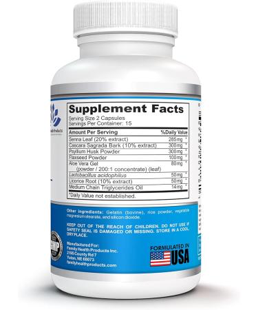 Colon Cleanse Detox Pills for Men & Women | 15-Day Probiotics Supplement for Healthy Bowel Movements | 30 Capsules - Buy Online on GoSupps.com