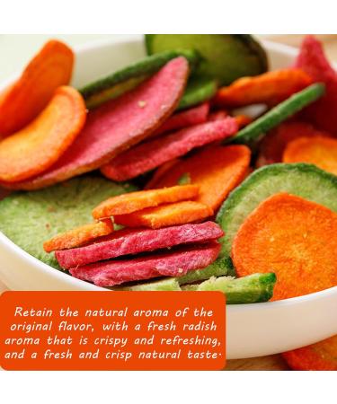 Dry radish slices 190g freeze-dried three-color radish slices fruit and vegetable crisp slices three-color radish crisp instant party casual dried vegetable snacks - Buy Online on GoSupps.com