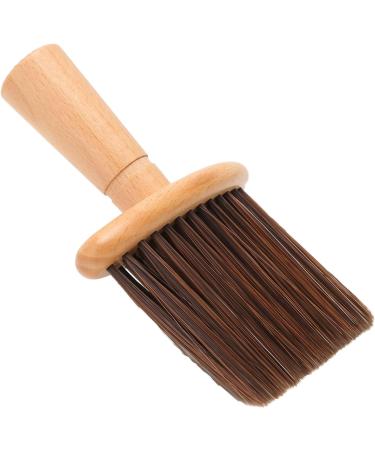 Large Barber Hair Cutting Brush with Wooden Handle Barber Face Brush for Face Neck Duster Hair Cutting Accessories (Brown) - Buy Online on GoSupps.com