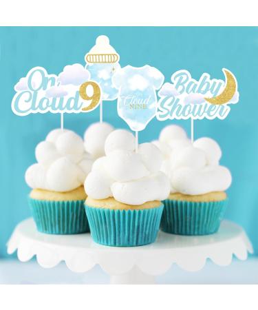 Sursurprise On Cloud 9 Baby Shower Decorations 36PCS Cloud Nine Baby Shower Cupcake Toppers Cloud Themed Baby Shower Party Supplies - Buy Online on GoSupps.com
