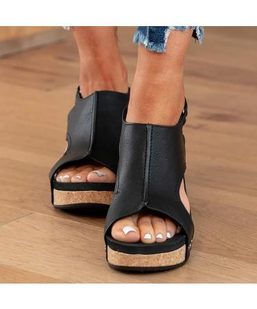 Foldap Women's Platform Wedge Sandals - Espadrille Slip-On Summer Slides | Casual Walking Shoes - Buy Online on GoSupps.com