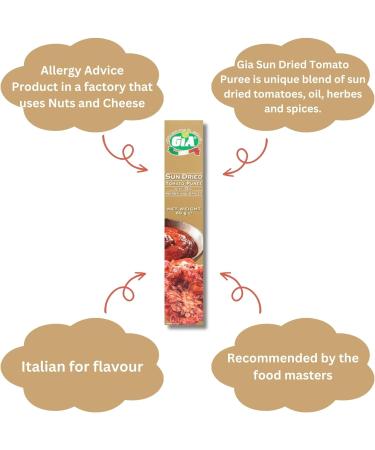 Gia Gourmet Trio: Sundried Tomato Puree 70g Garlic Puree 90g Chilli Puree 80g - Flavorful Cooking Essentials 1 Box Each by The Great British Kitchen - Buy Online on GoSupps.com