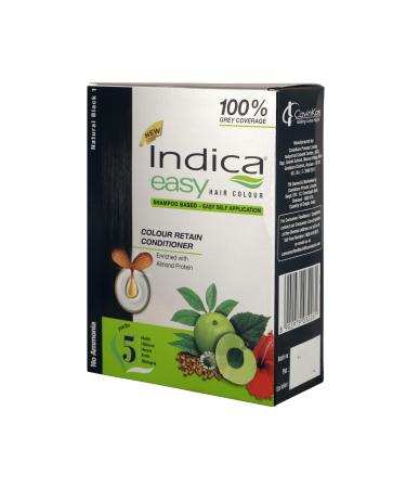 Indica Easy Shampoo Based Hair Colour Black | Pack of 3 Black 3.3 Fl Oz (Pack of 1)