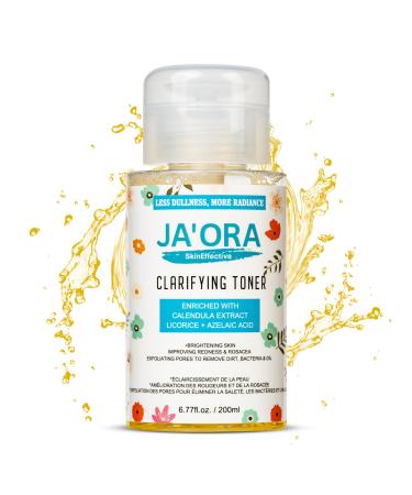 JA ORA SkinEffective Face Toner Calendula Water Hedera Helix (Ivy) Leaf & Azelaic Acid for Radiant Skin Natural Cruelty-Free Toner to Exfoliate Revitalize Nourish & Moisturize All Skin Types Unscented 200ML/6.76 OZ