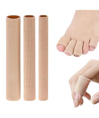 FEXPDL Toe Protectors for Women 3 Pieces Tubes Sleeves Toe Protectors for Hammer Toes Corns Calluses Blisters Comfortable Toe Cushions for Ultimate Protection Toe Protectors Toe Caps (S M L)