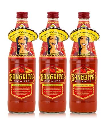 bottles of Sangrita Picante red 0.5L each spicy tomato juice