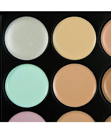 ArRord Pro 15 Colors Face Contour Cream Makeup Concealer Palette + Foundation Powder Brush Kit - Buy Online on GoSupps.com
