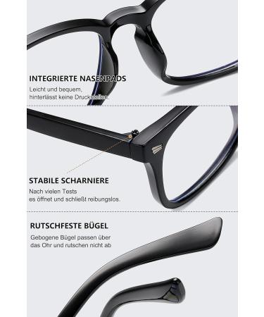 Lanomi Varifocal Glasses for Men & Women | Progressive Multifocal Reader with Blue Light Filter | Anti-Fatigue Rectangle Reading Aid - Buy Online on GoSupps.com