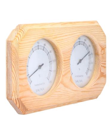 fuik sauna thermometer wooden thermohygrometer large dial for clubs gyms family saunas