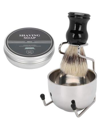 Buy 4 Piece Shaving Brush Set | Men's Shaving Tools Kit with Stainless Steel Bowl & Rack - Perfect for Smooth Shaves - Buy Online on GoSupps.com