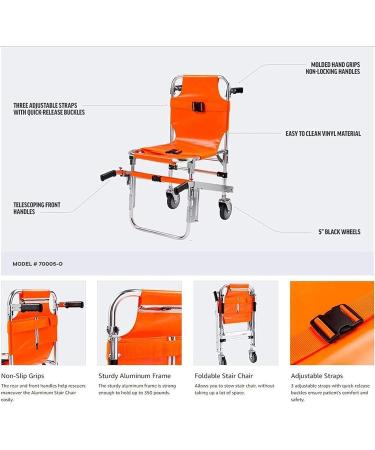 Separable Emergency Rescue Stretcher Aluminum Alloy Foldable Stair Stretcher Ambulance Firefighter Evacuation Lift Stair Chair - Buy Online on GoSupps.com