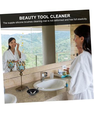 DOITOOL Cleanser of Makeup Brush Makeup Brush Scrubber Pad Foundation Brush Cleaner Pad Make up Kit Silicone Brush Washing Bowl Makeup Brush Cleaner Mat Silica Gel Makeup Pad Beauty Egg - Buy Online on GoSupps.com