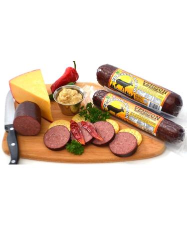 Pearson Ranch Venison Hickory Smoked Summer Sausage Pack of 3 - Gluten-Free, MSG-Free, Paleo & Keto Friendly - Buy Online on GoSupps.com